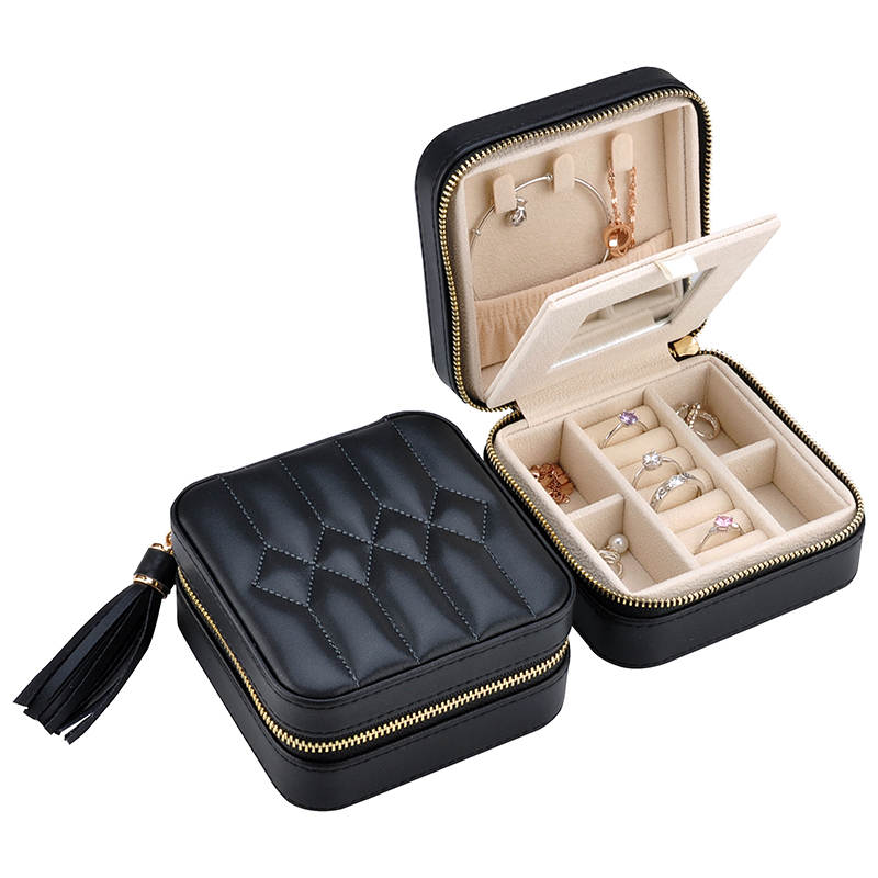 Leather Jewelry Box For Travel - Purple Trendz