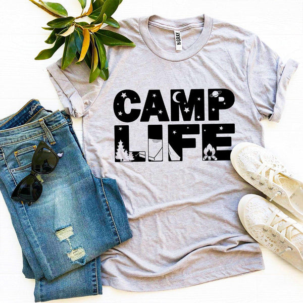 Camp Life T-shirt - Purple Trendz