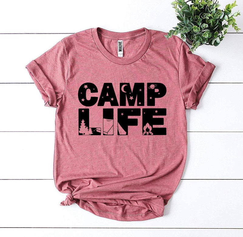 Camp Life T-shirt - Purple Trendz