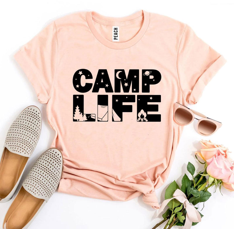 Camp Life T-shirt - Purple Trendz