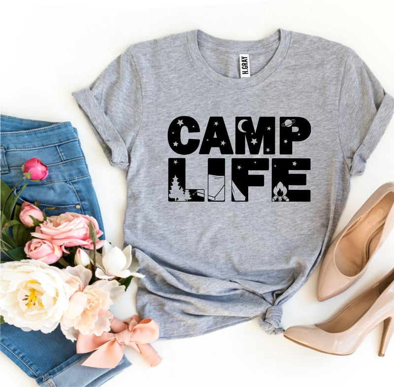 Camp Life T-shirt - Purple Trendz