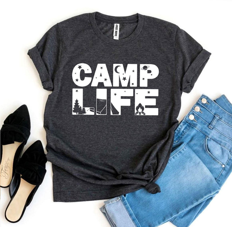 Camp Life T-shirt - Purple Trendz